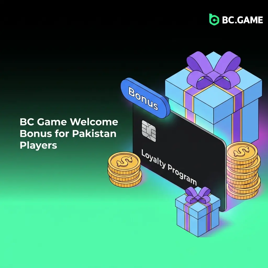 BC Game 300% welcome bonus for Pakistan players on first deposit of PKR 500 with 20x wagering requirement