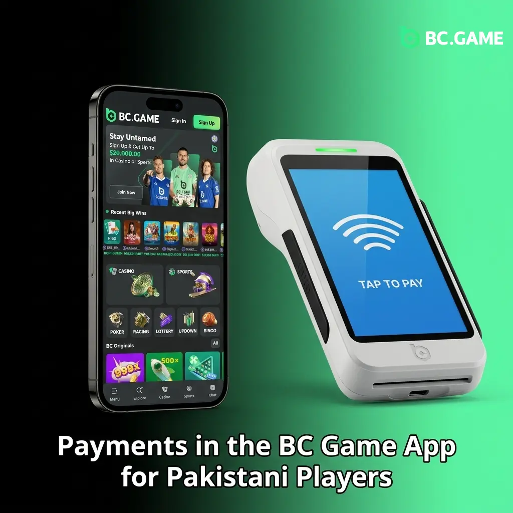 BC Game app payment methods for Pakistani players including JazzCash, Easypaisa, bank transfer, and crypto options