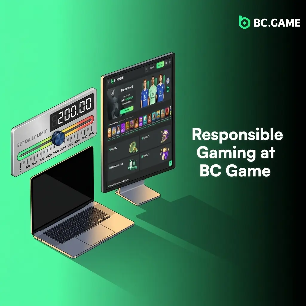 BC Game responsible gaming tools showing deposit limits, self-exclusion, and player protection features for safe gambling in Pakistan